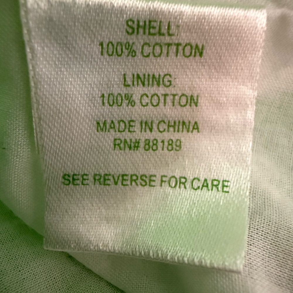 Lilly Pulitzer 🌱Dress Sz 2 Lottie Resort White Green Leaf Gold glitter ✨ - Picture 15 of 15